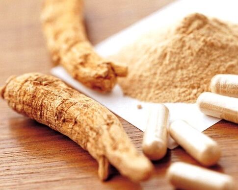 Tintura de raiz de ginseng para aumentar a potência